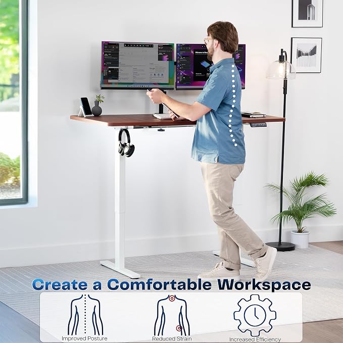 VIVO Electric 60 x 30 in Standing Desk, Memory Height Adjustment, 1B Series - Image 4