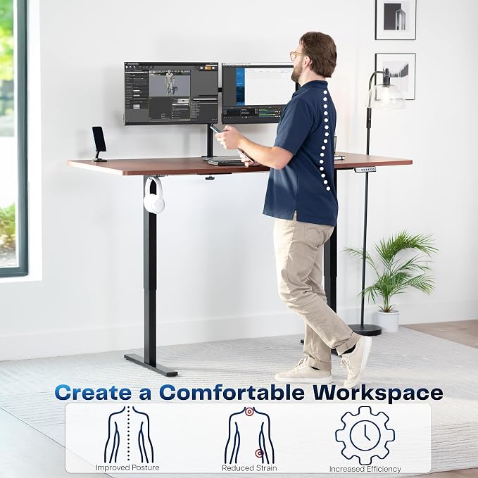 VIVO Electric 71 x 36 in Standing Desk, Memory Height Adjustment, 1B Series - Image 4