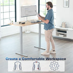 VIVO Heavy Duty Dual Motor Electric Sit Stand Desk Frame, 220 lbs Capacity up - Image 6