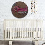 Custom Round Nusery Name Sign, Personalized 3D Baby Name Announcement Sign - Image 3