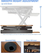 Rocelco 40" Large Height Adjustable Standing Desk BUNDLE - Image 2