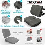 FORTEM Seat Cushion, Office Chair Cushion, Lumbar Support Pillow - Image 7