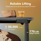 HUANUO Electric Standing Desk, 4 Memory Height Settings, Sit to Stand Up Desk - Image 4