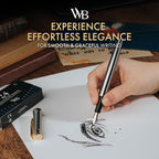 Wordsworth & Black Fountain Pen Set, 18K Gilded Extra Fine Nib, Includes 24 - Image 2