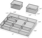 Marbrasse 3 Packs Desk Drawer Organizers, Metal Mesh Dividers - Image 3