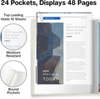 Dunwell Presentation Binder 24-Pocket, Displays 48 Pages, 8.5x11 Portfolio - Image 3