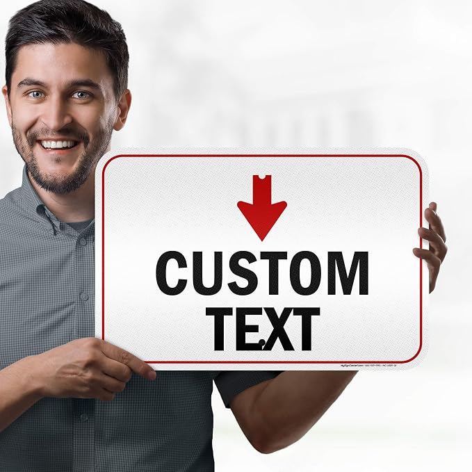 Custom Arrow, Custom Directional Sign, Down Arrow, 12x18 Inches, 3M EGP - Image 2