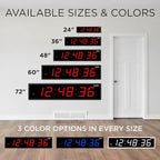 Ivation Huge Oversized 72" Large Digital LED Clock | Big Digital Clock - Image 9