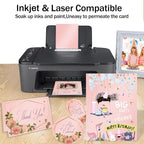 100 Sheets Pink Shimmer Cardstock 8.5 x 11 Iridescent Paper, Goefun 80lb Card - Image 4