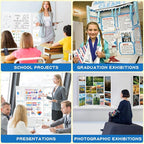 VinTS 36" x 48" 2 Pack Large Trifold Poster Board, School Projects, Photo - Image 8
