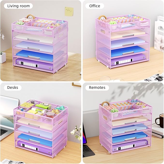 Marbrasse 5-Tier Letter Tray Paper Organizer - Image 7