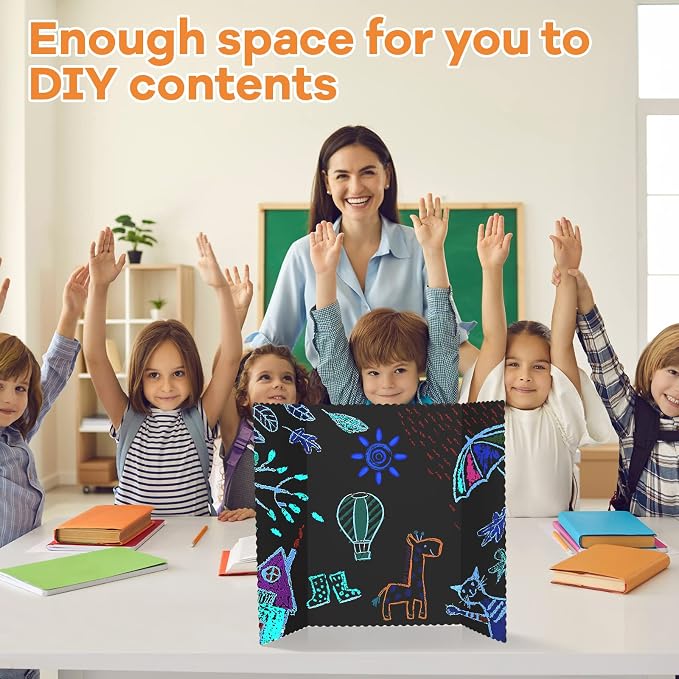 Henoyso 8 Pcs 14 x 22 Inch Black Trifold Poster Board Large Tri Fold - Image 6