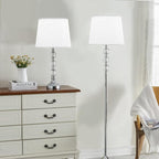 Large White Texture Lamp Shades-14"Top × 16" Bottom × 11" High, Drum Lampshades - Image 5