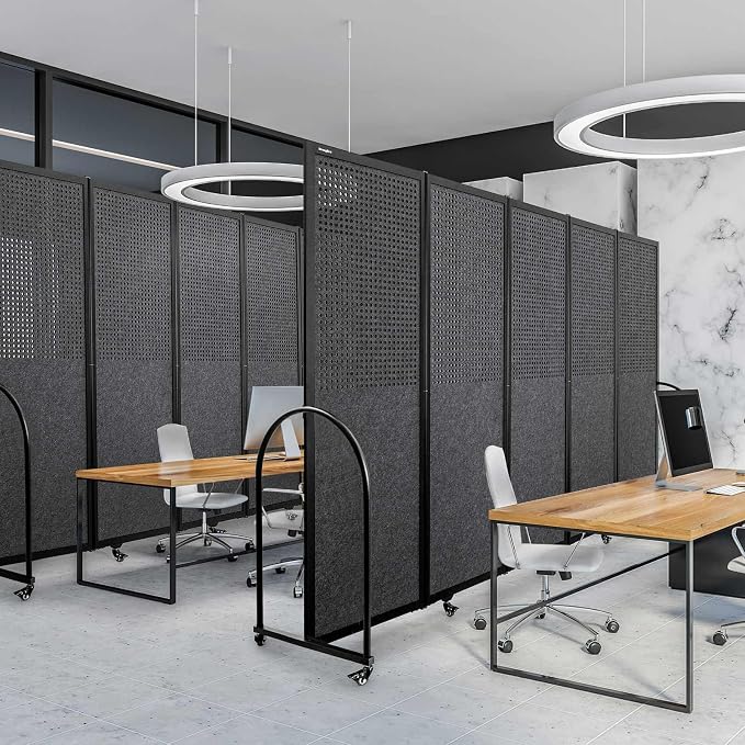 Folding Room Partition, Freestanding Privacy Divider, Portable Office Divider - Image 6
