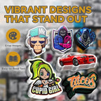 VulgrCo Custom Stickers, Image or Text- Vinyl Custom Labels Stickers - Image 6