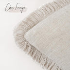 Foindtower Set of 2 Decorative Linen Fringe Throw Pillow Covers Cozy Boho - Image 3