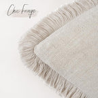Foindtower Set of 2 Decorative Linen Fringe Throw Pillow Covers Cozy Farmhouse - Image 3