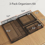 ITAYVAN Desk Drawer Organizer Set, Paper Organizer Letter Tray - Image 3