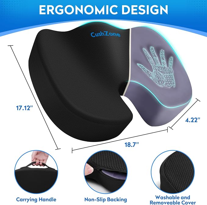 XXLSeat Cushion Office Car Seat Cushion, Memory Foam Cushion - Image 2
