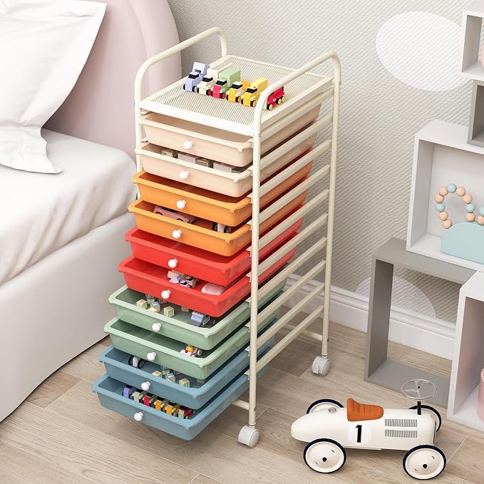 GLACER 10 Drawers Rolling Cart, Storage Cart - Image 9
