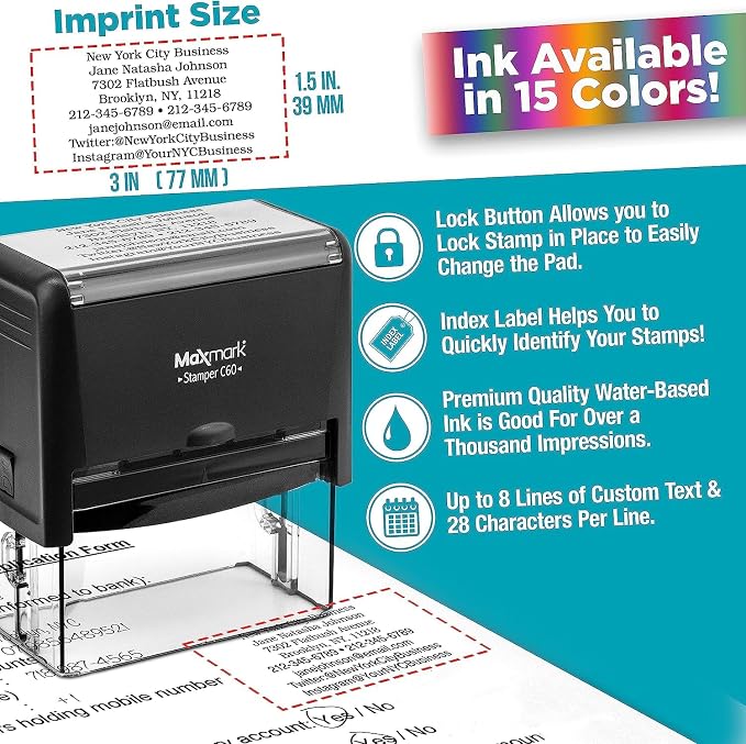 Custom Self Inking Rubber Stamp - Image 3