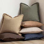 Foindtower Set of 2 Decorative Linen Fringe Throw Pillow Covers Boho Farmhouse - Image 6