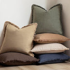Foindtower Set of 2 Decorative Linen Fringe Throw Pillow Covers Cozy Boho - Image 6