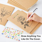 feela 60 Pack Kraft Notebooks Bulk, Lined Travel Journals Note Pad Notebooks - Image 3