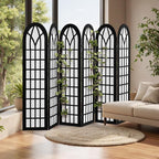 Asnefeli 6 Panel Japanese Room Divider, Shoji Style Partition Divider, Fully - Image 8