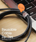 45Pcs Nearockle Cable Labels and Silicone Cable Ties Value Cable Management Set - Image 6