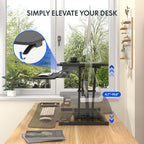 FLEXISPOT 36-inch Standing Desk Converter Height Adjustable Sit to Stand Up - Image 4