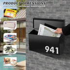 KYODOLED Wall-Mount Mailbox for House, Large Capacity Mail Box, Galvanized - Image 3