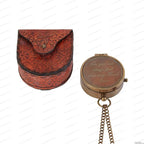 US HANDICRAFTS Brass Camping Compass, Engraved - Image 2