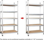 Amazon Basics 5 tier, Medium Duty Storage Shelving Double Post Press Board Shelf - Image 2