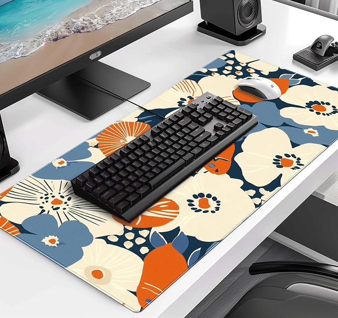 Cute Anime Flower Mouse Pad, Women's Office Desk Accessory Decoration, Expanded - Image 3