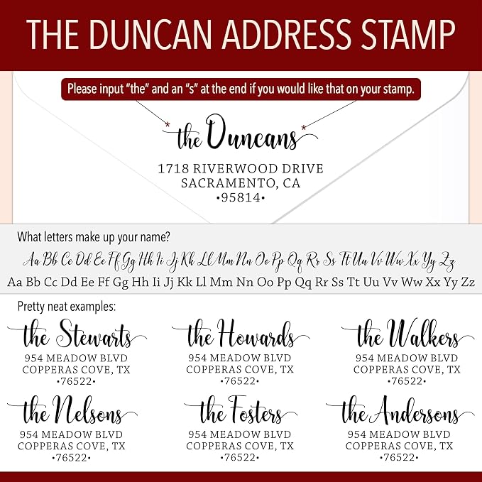 The Duncans Personalized Self-Inking Address Stamp | Envelope Return Address - Image 3