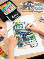AEDAGA 80 Colors Alcohol Markers - Image 6