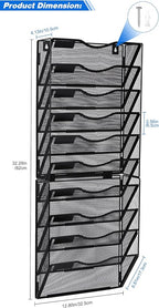 Solinxe Wall File Holder, 10 Pockets Hanging File Folder, Paper Organizer - Image 6