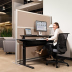 Stand Up Desk Store Oakwood Aesthetic Modular Walls | Room Divider Wall - Image 2