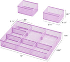 Marbrasse 3 Packs Desk Drawer Organizers, Metal Mesh Dividers - Image 3