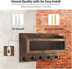 Nekon Mail and Key Holder for Wall Decorative, 11 Inch Wooden Wall Key Organizer - Image 7