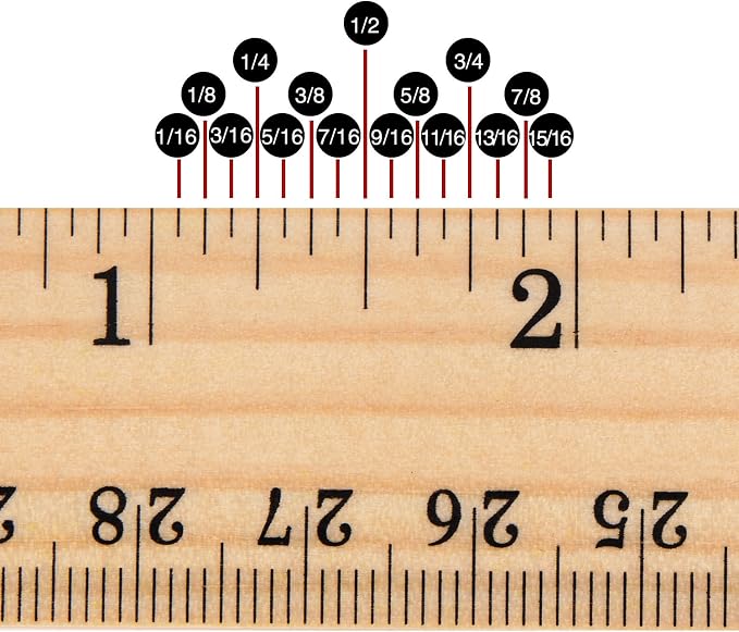 eBoot 12 Pack Wood Ruler Student Rulers Wooden School Rulers Office Ruler - Image 3