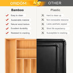 oridom Large Premium Bamboo Silverware Organizer - Image 6