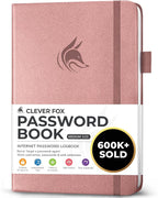 Clever Fox Password Book with alphabetical tabs. Internet Address Organizer by CleverFox