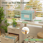 EcoStash Wheat Straw Expanding Hanging File Folders, 3 Color File Organizer - Image 2