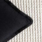 Foindtower Set of 2 Decorative Linen Fringe Throw Pillow Covers Cozy Boho - Image 3