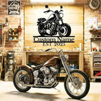 Custom Motorcycle Metal Sign Personalized Biker Name Sign Motorcycle Wall Art - Image 2