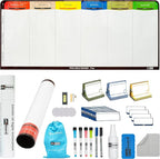 PMXBOARD 6 Column Magnetic Kanban Board, Scrum Board Flex Whiteboard Kit. Agile by pmxboard-makethingsvisual