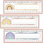 Name Tags Rainbow Theme, Boho Rainbow Name Labels by Unknown