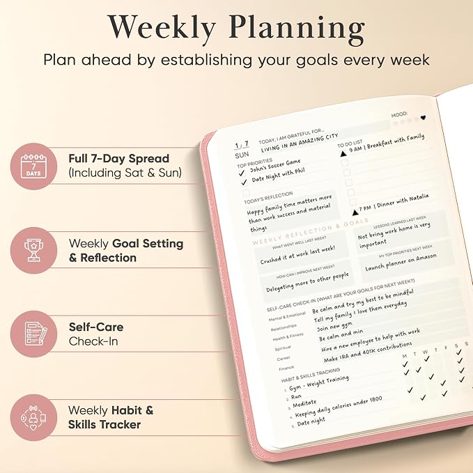 Mantra Planner 2026 Planner, Daily Journal & Gratitude Journal All-In-One - Image 5